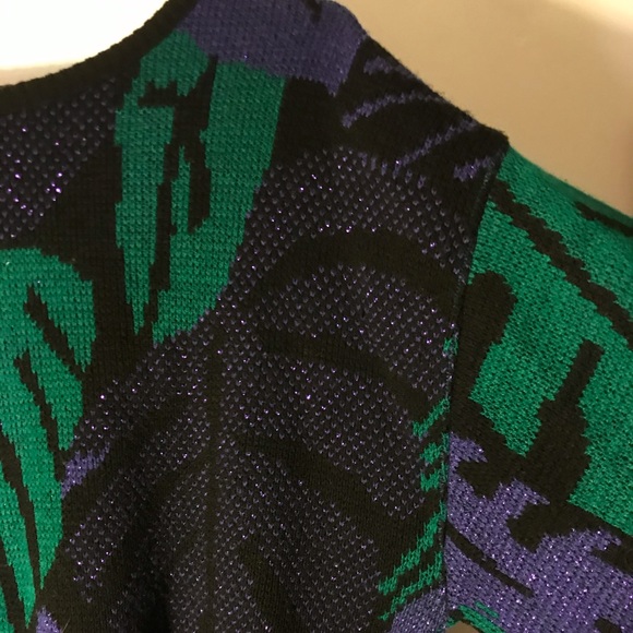 Retro knitted botanical sweater - Picture 3 of 3